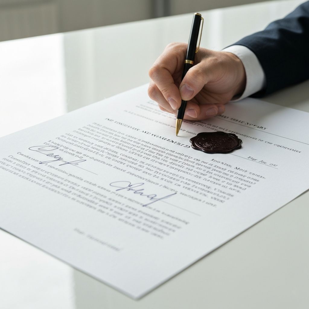 Documentação em Cartório